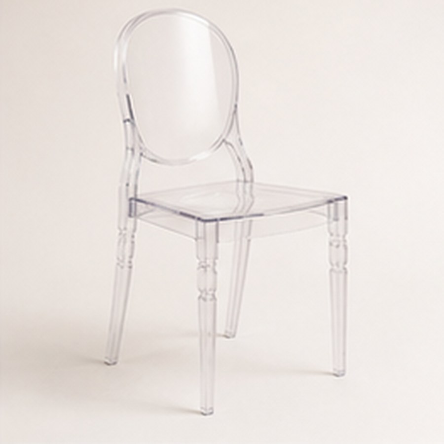 Luxury Clear Acrylic Armless Dining Chairs for Events