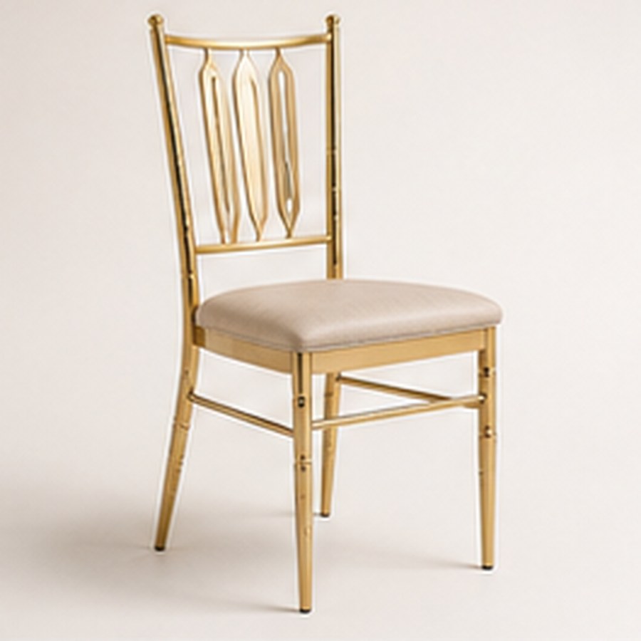 Gold Stainless Steel Wedding Chairs Wholesale Event Dining Chairs