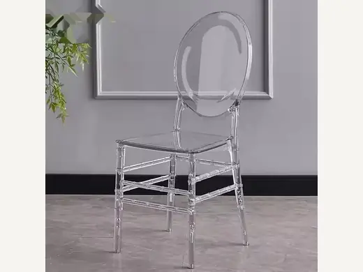 Colorful Stackable Acrylic Wedding Dining Chairs for Events
