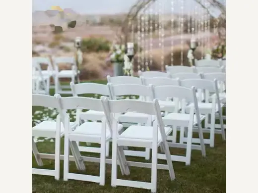 White PP Resin Folding Chair - Durable & Stylish Seating Option