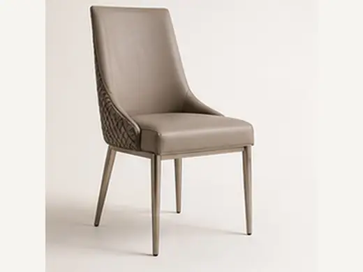 Cheap Nordic High Back Metal Frame Dining Chair - PU Leather