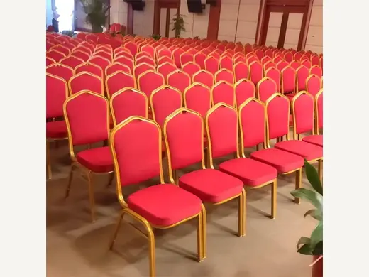 Luxury Stackable Gold Metal Wedding Chairs - Wholesale Deal-1