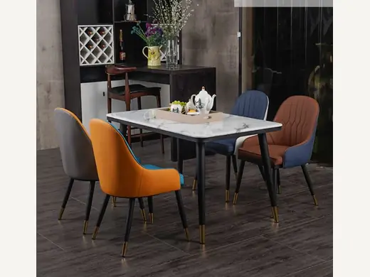 Modern leather dining chairs for home furniture, factory cheap leisure chairs, Nordic dining chairs