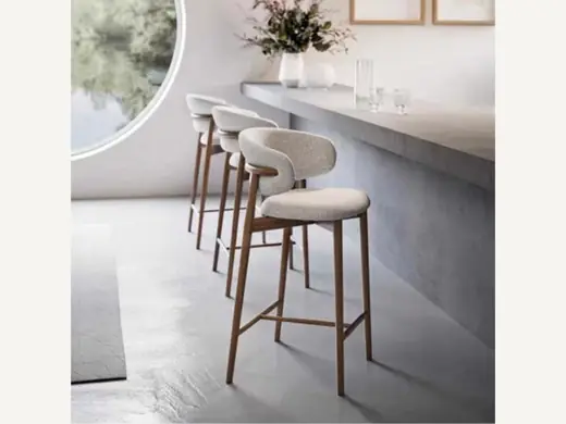 Nordic style luxurious wooden counter bar stools and kitchen bar chairs