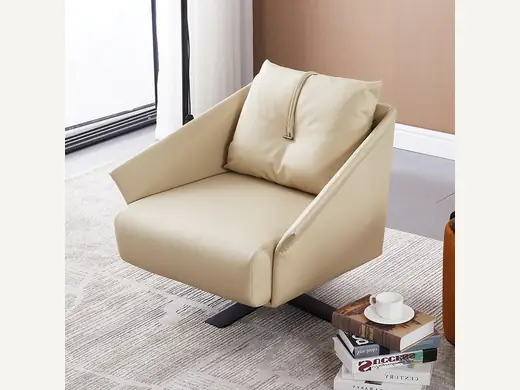 Modern design leather leisure chair, high-quality fabric leisure square sofa chair, office living room hotel