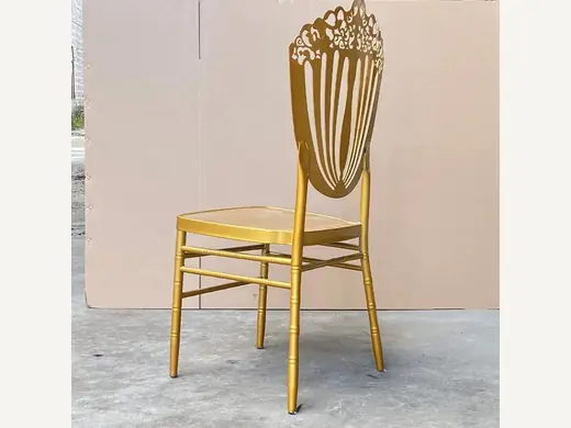 Nordic Banquet Gold Metal Hotel Restaurant Chair Event Wedding Chair Metal Phoenix Chair