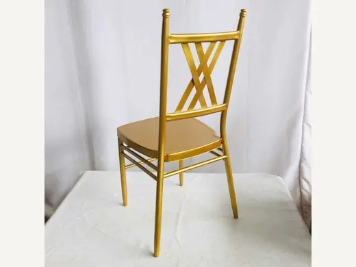 Luxury Latest Design Golden Wedding Event Chiavari Tiffany Wedding Metal Dining Chair
