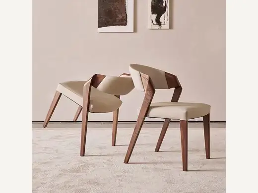 Modern design restaurant furniture, solid wood dining chair with armrests