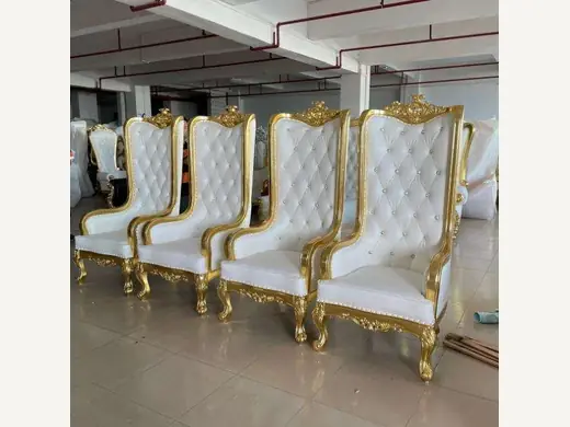 King and queen high-back cheaper pink king silver king chair high-back royal luxury wedding chair
