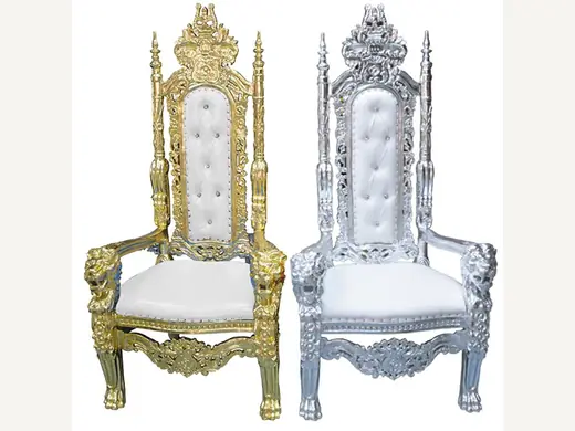 2025 luxury lion king queen throne chair modern white handmade movable furniture hotel wedding villa spring fashion
