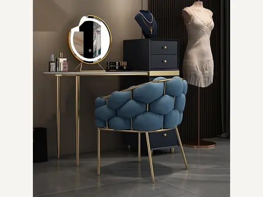 Coffee shop, minimalist restaurant, nail salon, makeup studio, restaurant, accent chair, new design, beige velvet tufted chair
