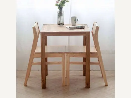 Dining room furniture set, including 2 chairs, wooden dining table, coffee table and chairs