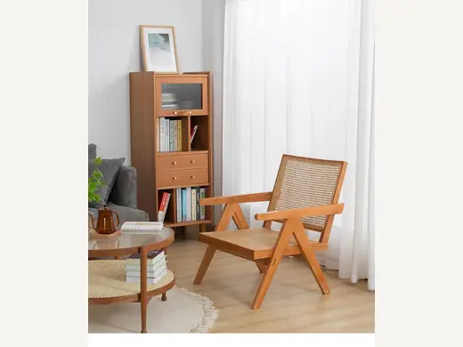 High quality solid wood arm chair design, wicker rattan rattan lounge chair, hotel coffee living room chair