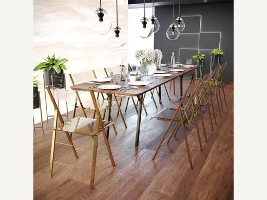 Hotel Furniture Folding Stackable Acrylic Accessories Transparent Garden Metal Gold Stainless Steel Wedding Chair