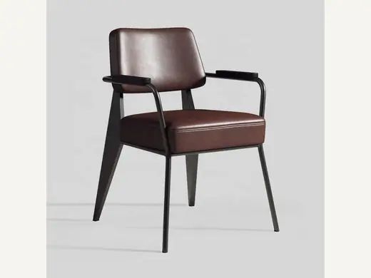 Modern restaurant armchair, simple coffee table, new design, casual and fashionable metal leg chair, family dining room, living room, villa