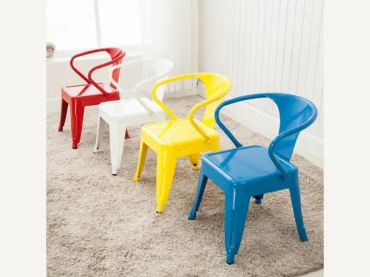 Modern hot selling children's stackable metal chairs, restaurants, gyms, living rooms, kitchens, hospitals, parks