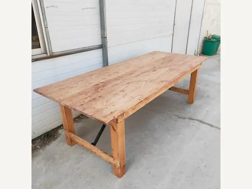 Wholesale high-quality rectangular French designed antique folding pine farmhouse table