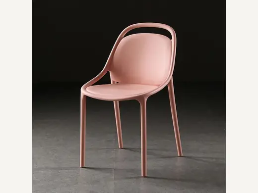 Household stackable color armless polypropylene plastic chair, outdoor high-quality indoor leisure plastic dining chair