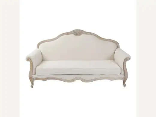 High quality wooden living room sofa, wedding armrest sofa, solid wood living room chair with armrests and carved legs