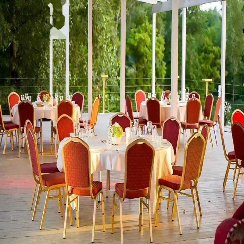 Luxury Stackable Gold Metal Wedding Chairs - Wholesale Deal image 3