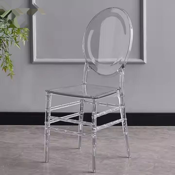 Colorful Stackable Acrylic Wedding Dining Chairs for Events