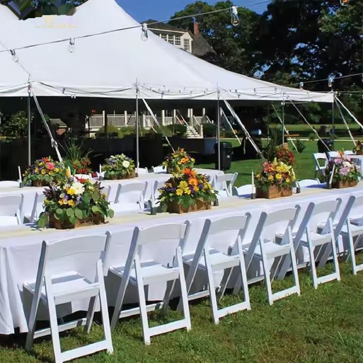 White PP Resin Folding Chair - Durable & Stylish Seating Option image 2