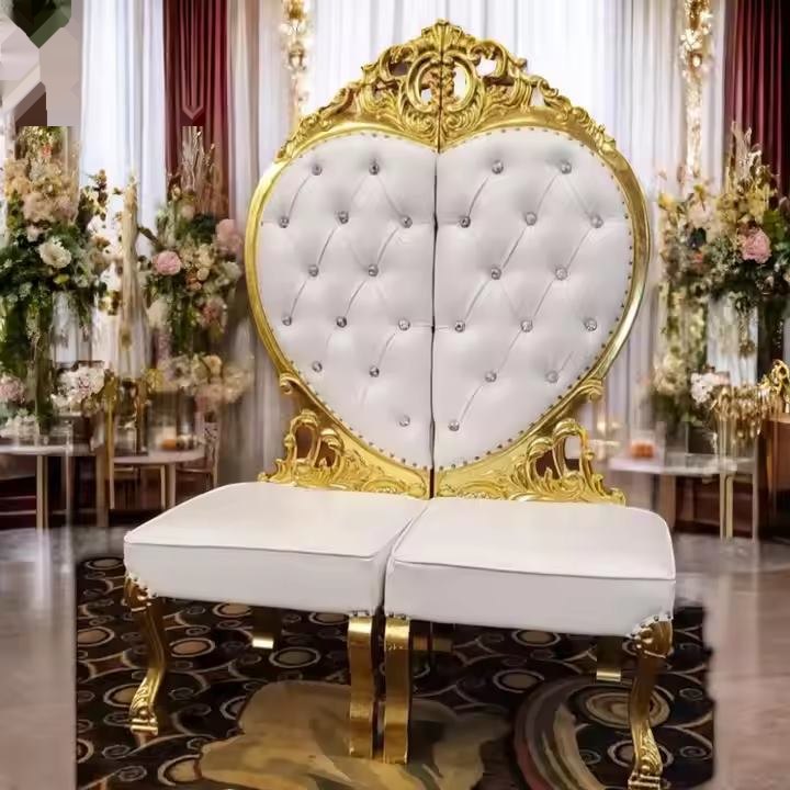 Royal Heart-Shaped Double King Chair – Elegant Seating Delight image 2