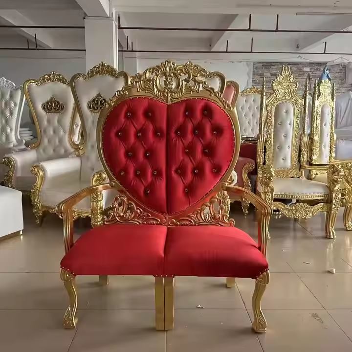 Royal Heart-Shaped Double King Chair – Elegant Seating Delight image 4