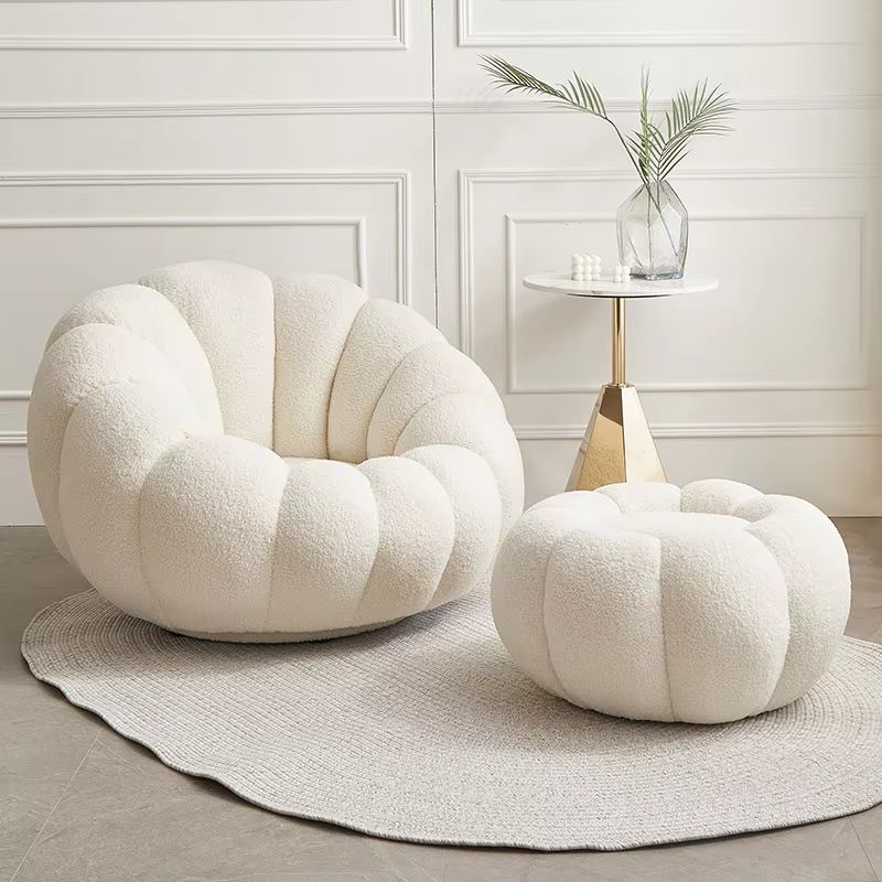 Cozy Modern Pumpkin Design Armchair for Stylish Living Spaces