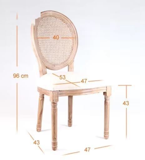 Louis XV Rattan Back Dining Chair - Antique French Style image 3