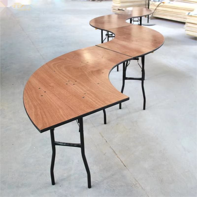 Wholesale S Shape Half Moon Folding Wedding Banquet Table image 3