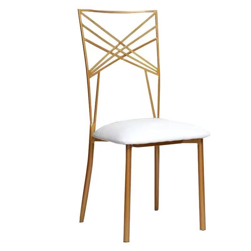 New Style Durable Gold Metal Stacking Chameleon Chair for Events and Weddings for Hotels image 2