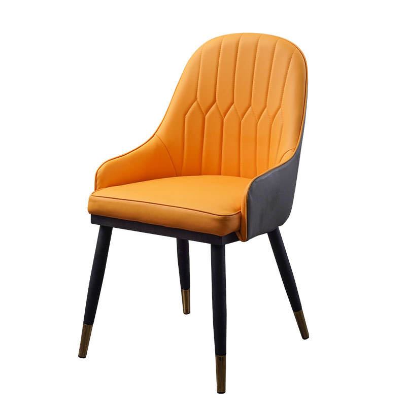 Modern leather dining chairs for home furniture, factory cheap leisure chairs, Nordic dining chairs image 4