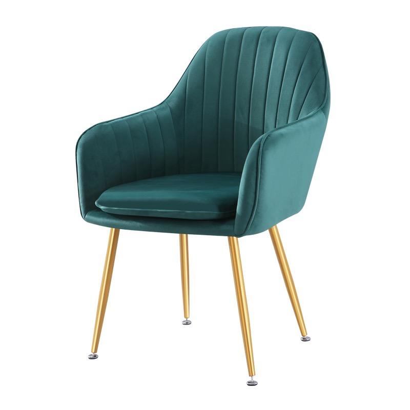 Morden Luxury upholstered tufted accent Chair Living room and dining room furniture Velvet metal leg dining chair image 3