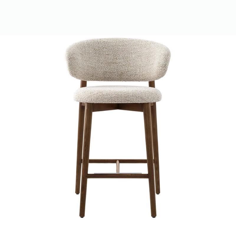 Nordic style luxurious wooden counter bar stools and kitchen bar chairs image 3