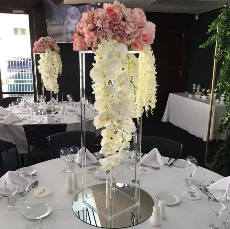 Transparent acrylic 100cm high flower stand wedding table party and wedding decoration center