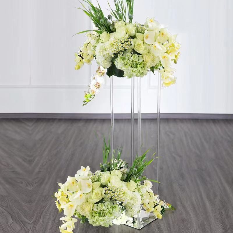 Transparent acrylic 100cm high flower stand wedding table party and wedding decoration center image 3