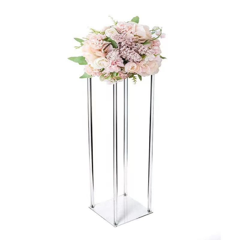 Transparent acrylic 100cm high flower stand wedding table party and wedding decoration center image 4