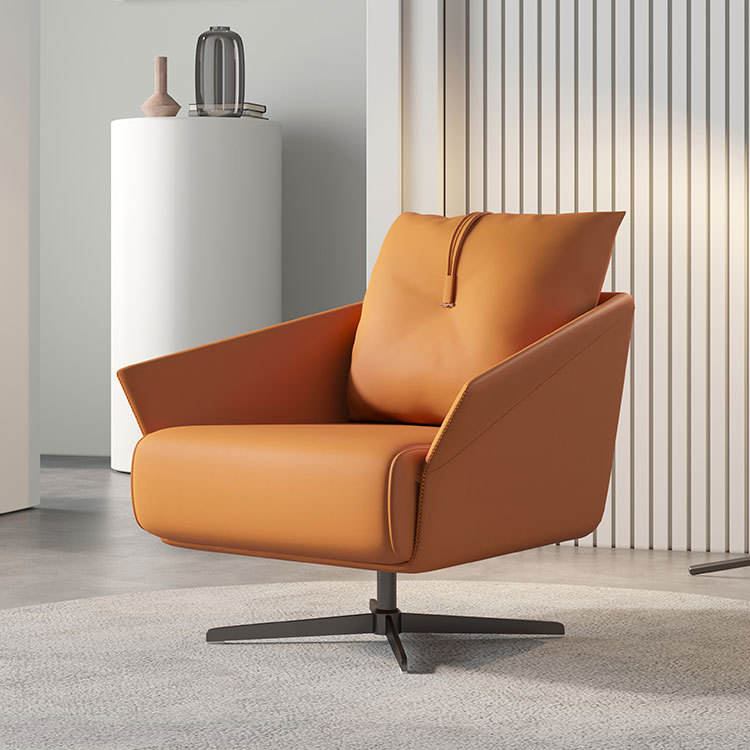 Modern design leather leisure chair, high-quality fabric leisure square sofa chair, office living room hotel image 3