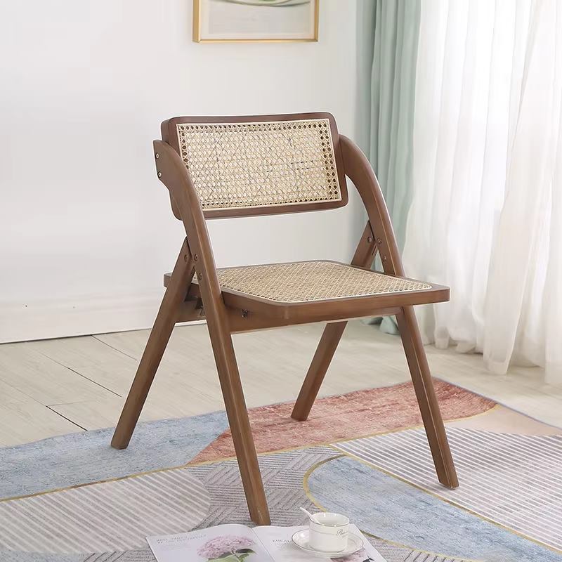Wholesale Foldable Vine Chair Wedding Party Outdoor Camping Event Banquet Wooden Chair image 4