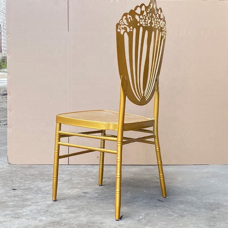 Nordic Banquet Gold Metal Hotel Restaurant Chair Event Wedding Chair Metal Phoenix Chair