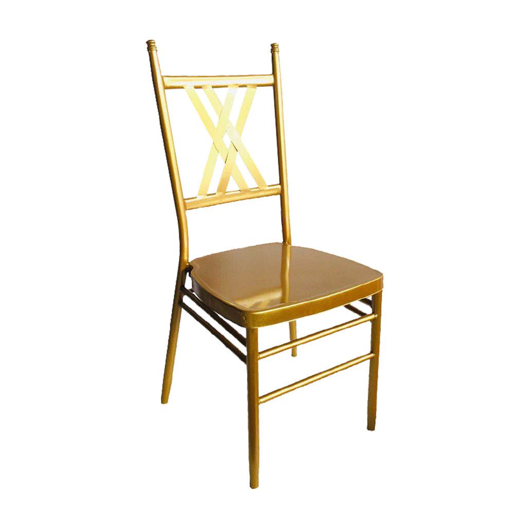 Luxury Latest Design Golden Wedding Event Chiavari Tiffany Wedding Metal Dining Chair image 3