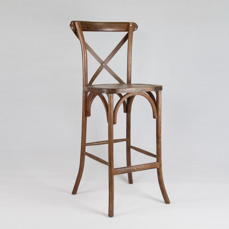 Hot selling and cheap activities, rental furniture, small taverns, high legged cross back bar stools
