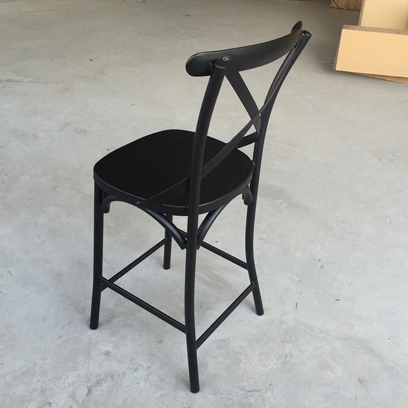 Hot selling and cheap activities, rental furniture, small taverns, high legged cross back bar stools image 2