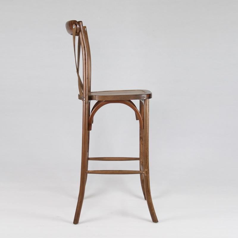 Hot selling and cheap activities, rental furniture, small taverns, high legged cross back bar stools image 3