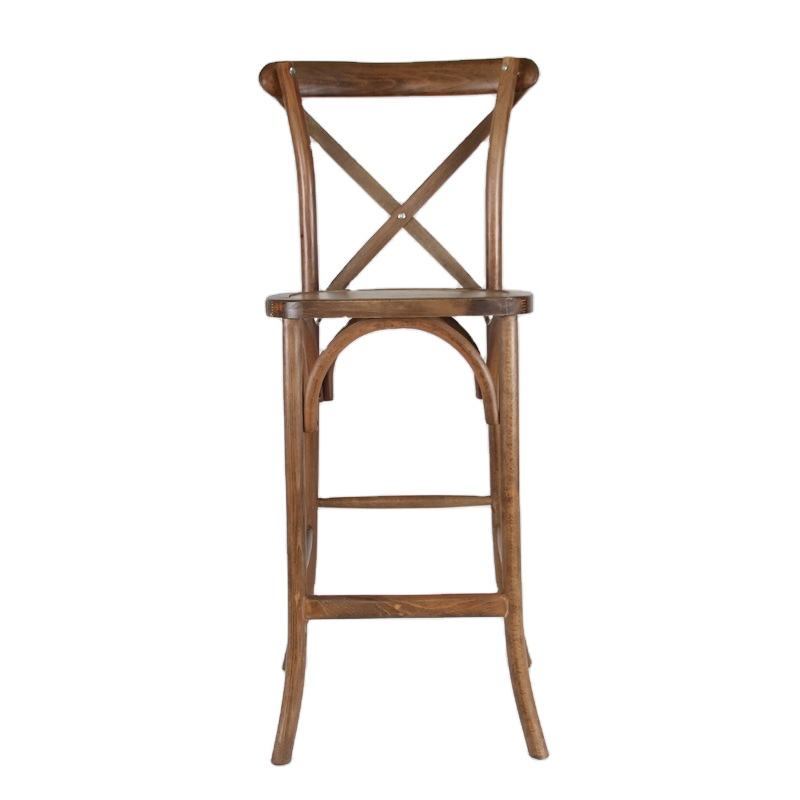 Hot selling and cheap activities, rental furniture, small taverns, high legged cross back bar stools image 4