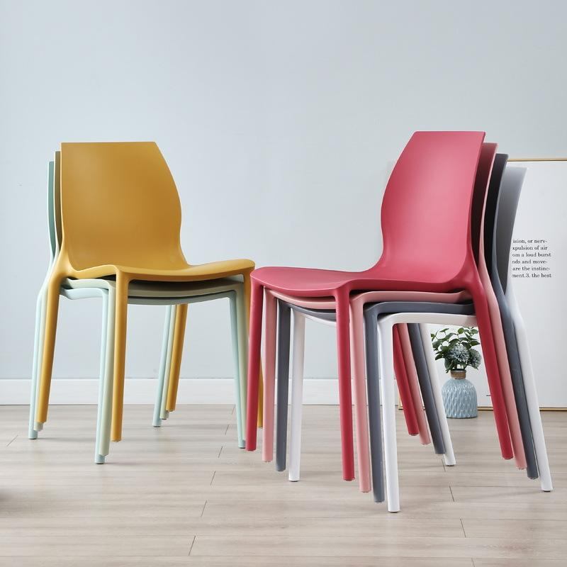Wholesale modern red and white makeup stackable activity restaurant, coffee shop, balcony furniture, plastic dining chairs