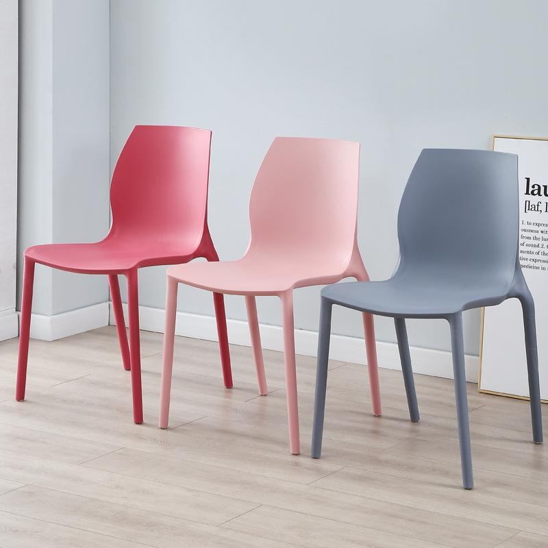 Wholesale modern red and white makeup stackable activity restaurant, coffee shop, balcony furniture, plastic dining chairs image 2