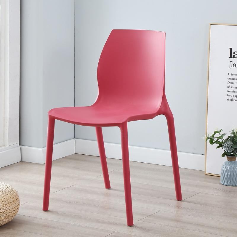 Wholesale modern red and white makeup stackable activity restaurant, coffee shop, balcony furniture, plastic dining chairs image 4