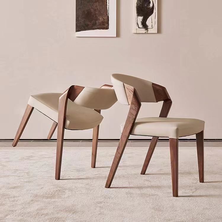 Modern design restaurant furniture, solid wood dining chair with armrests